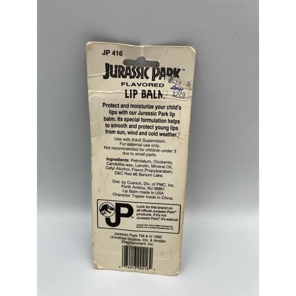 Vintage 1992 'Amblin' Jurassic Park Flavored Lip Balm Sealed Original Package - Picture 6 of 6